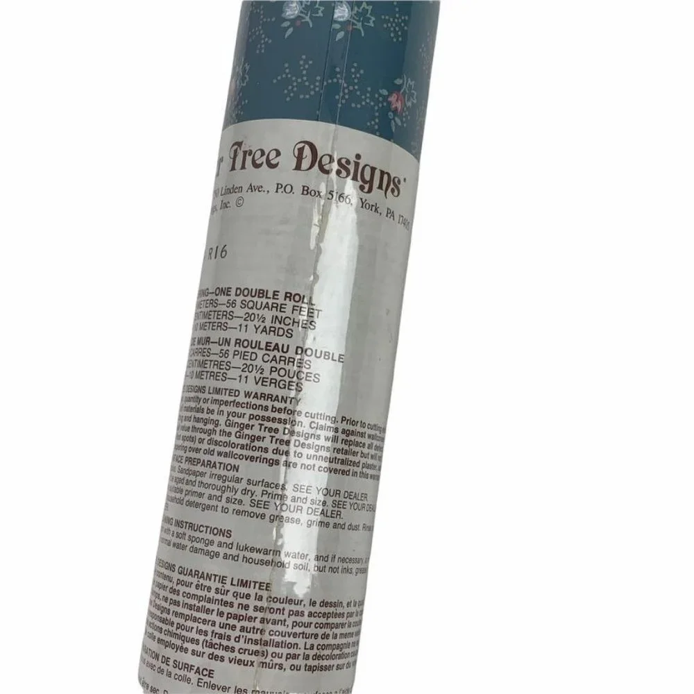 Vintage Wallpaper Roll Ginger Tree Designs‎ Floral